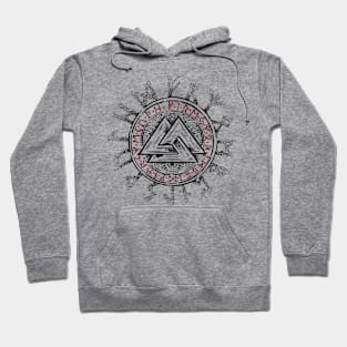 Valknut with runes Hoodie